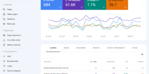 google search console dashboard